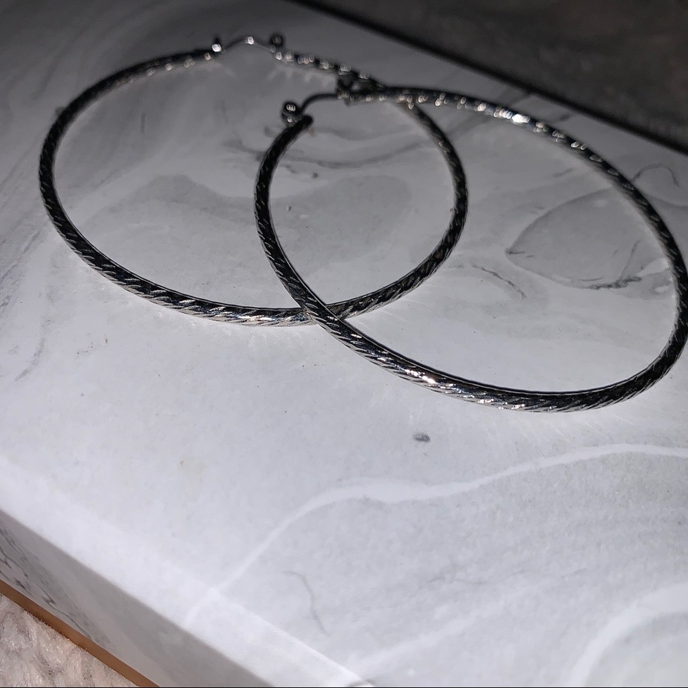 Silver Hoops